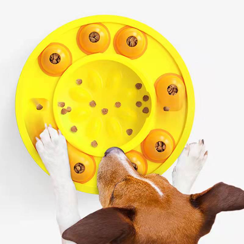 Interactive Dog Puzzle Toy Slow Feeder Treat Dispenser for Large Dogs