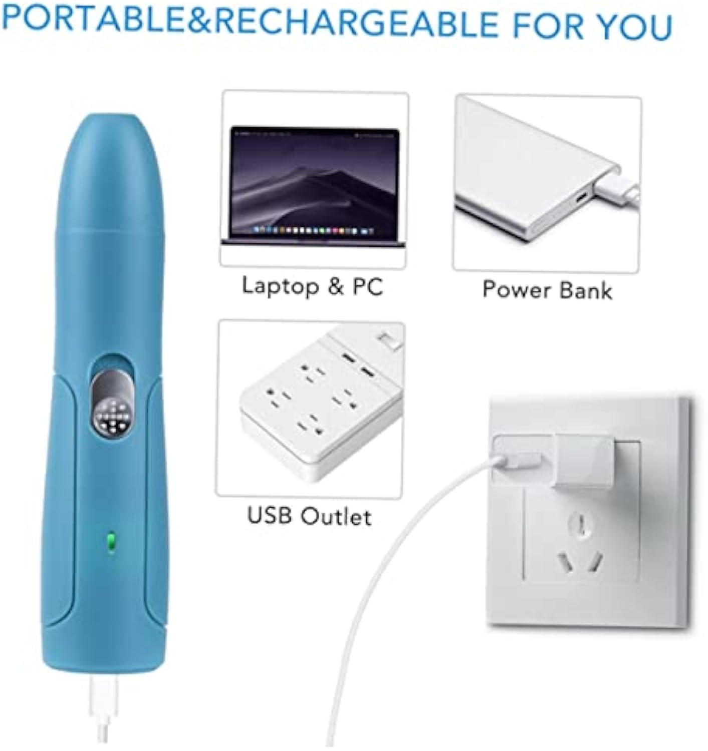 Electric Pet Nail Grinder and Claw Trimmer for Dogs