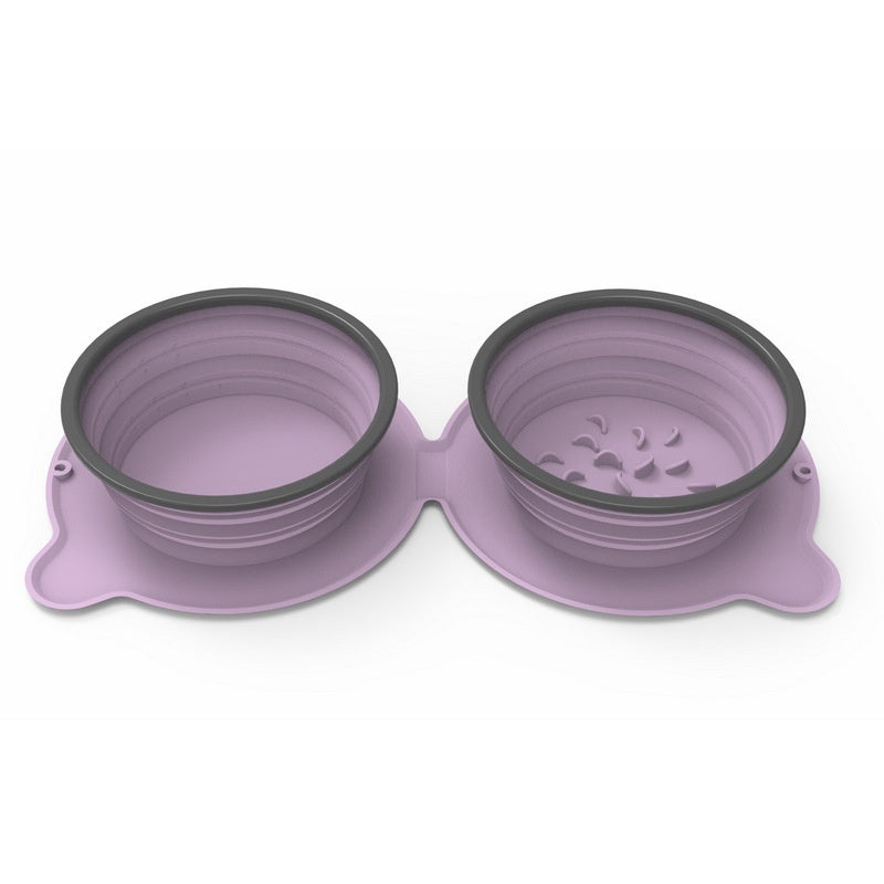 Portable Foldable Silicone Dog and Cat Bowls Non-Slip Travel Feeder