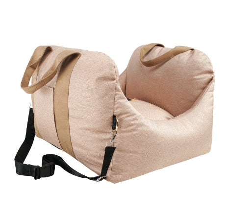 Waterproof Portable Dog Car Seat with Safety Mesh and Breathable Design