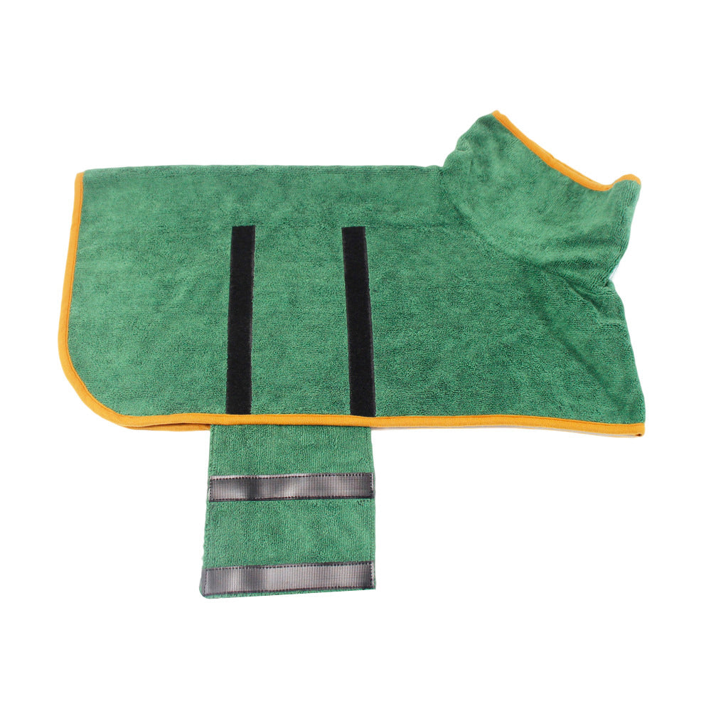 Microfiber Fast-Drying Pet Bathrobe Absorbent Grooming Towel for Dogs