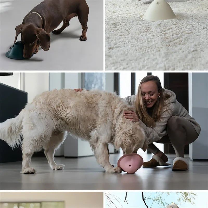 Interactive Dog Chew Toy with Hidden Treat Puzzle for Large Dogs