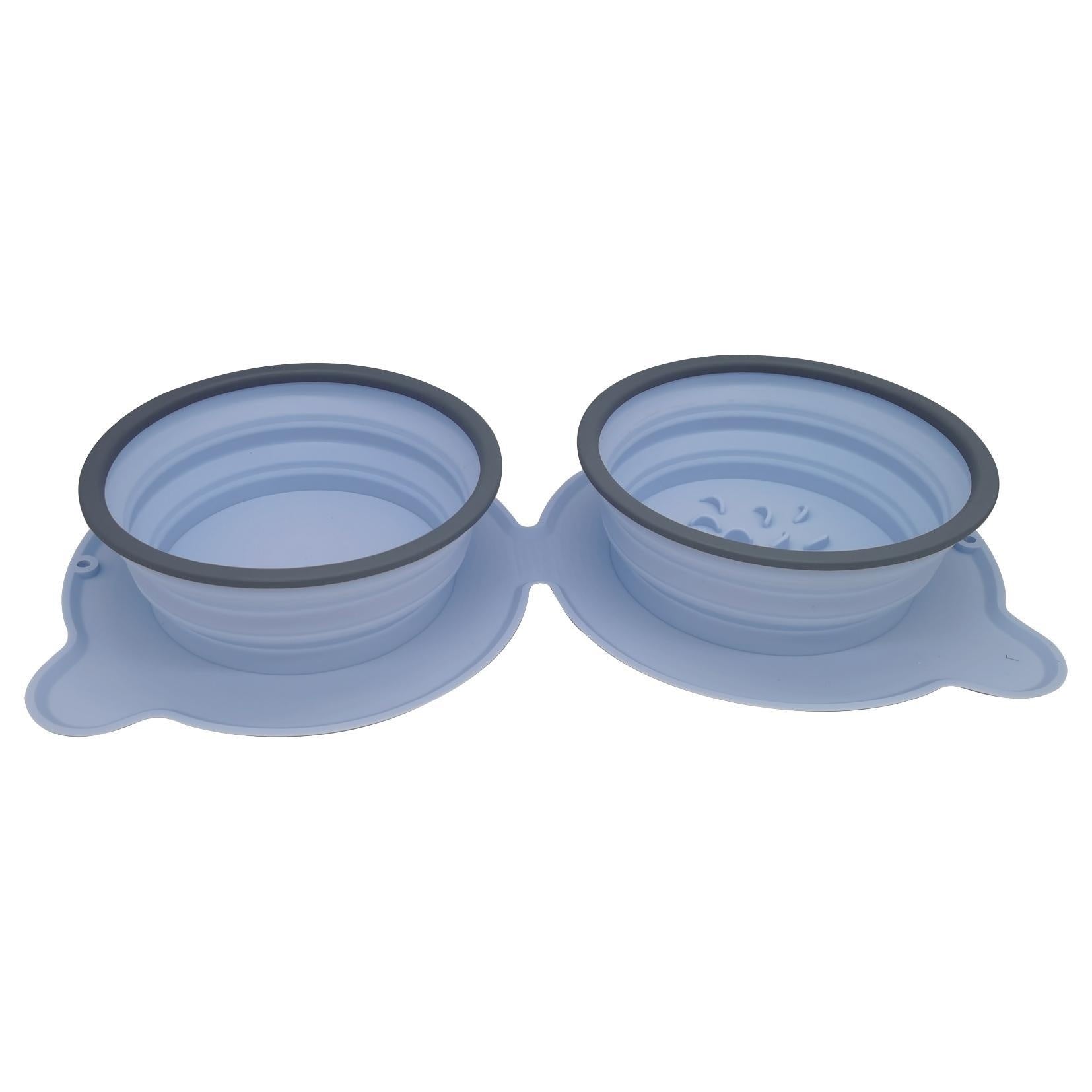 Portable Foldable Silicone Dog and Cat Bowls Non-Slip Travel Feeder