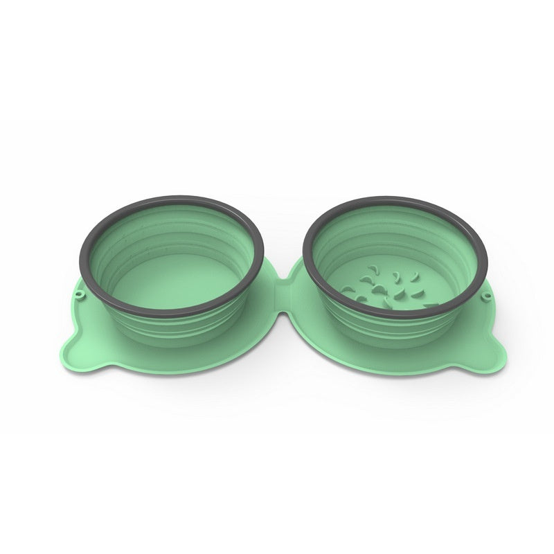 Portable Foldable Silicone Dog and Cat Bowls Non-Slip Travel Feeder