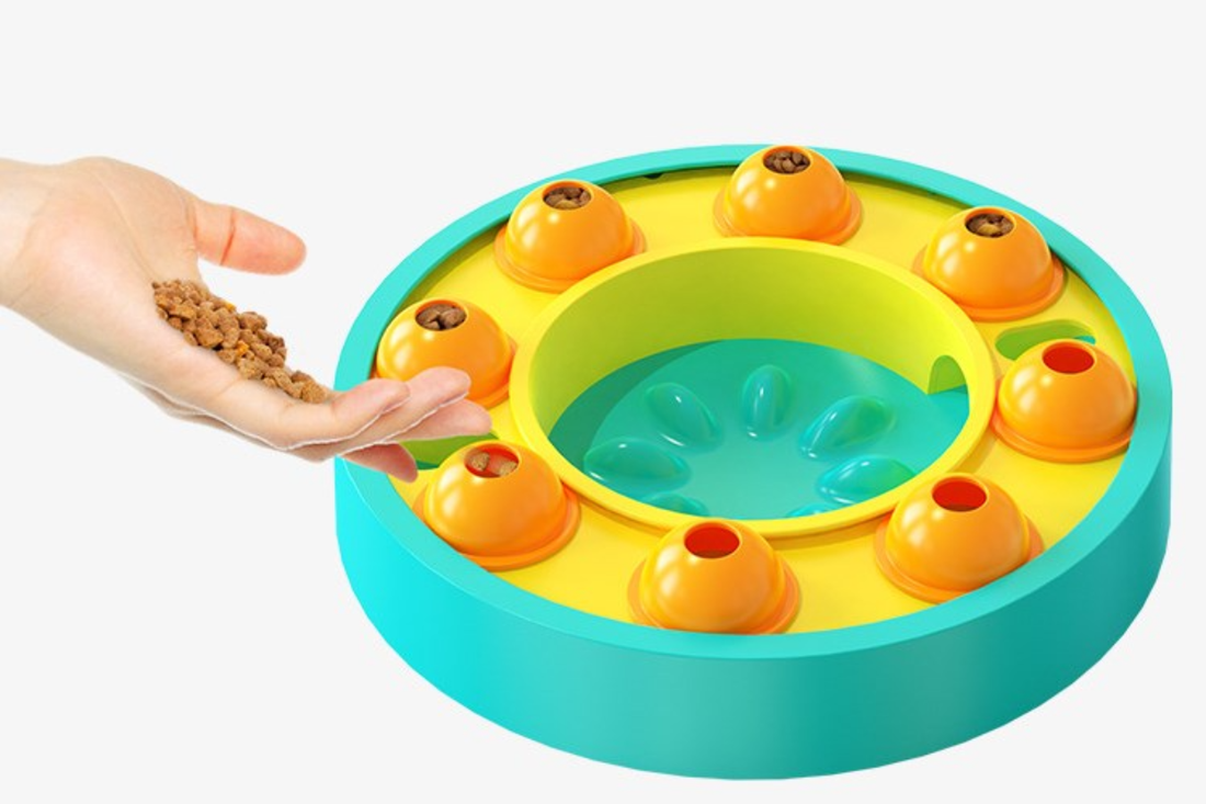 Interactive Dog Puzzle Toy Slow Feeder Treat Dispenser for Large Dogs