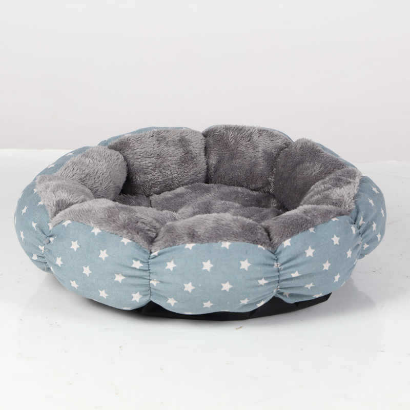 Calming Round Fluffy Donut Bed for Cats and Small Dogs