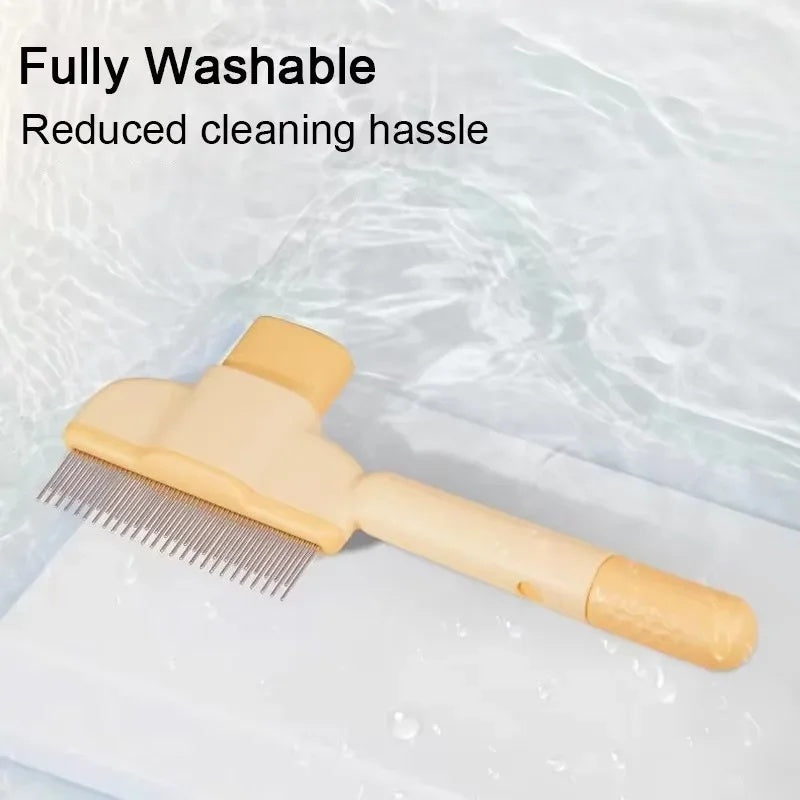 Pet Grooming Brush One-Click Hair Removal for Dogs and Cats
