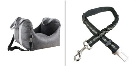 Waterproof Portable Dog Car Seat with Safety Mesh and Breathable Design
