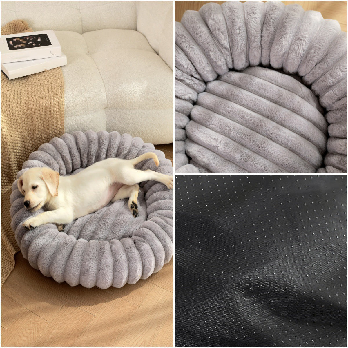 High-Weight Plush Pet Bed Round Warm Cat and Dog Nest
