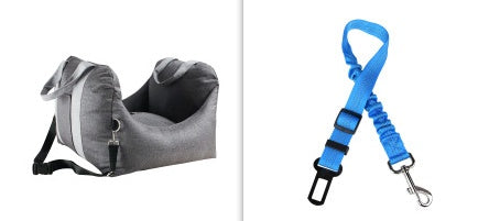 Waterproof Portable Dog Car Seat with Safety Mesh and Breathable Design