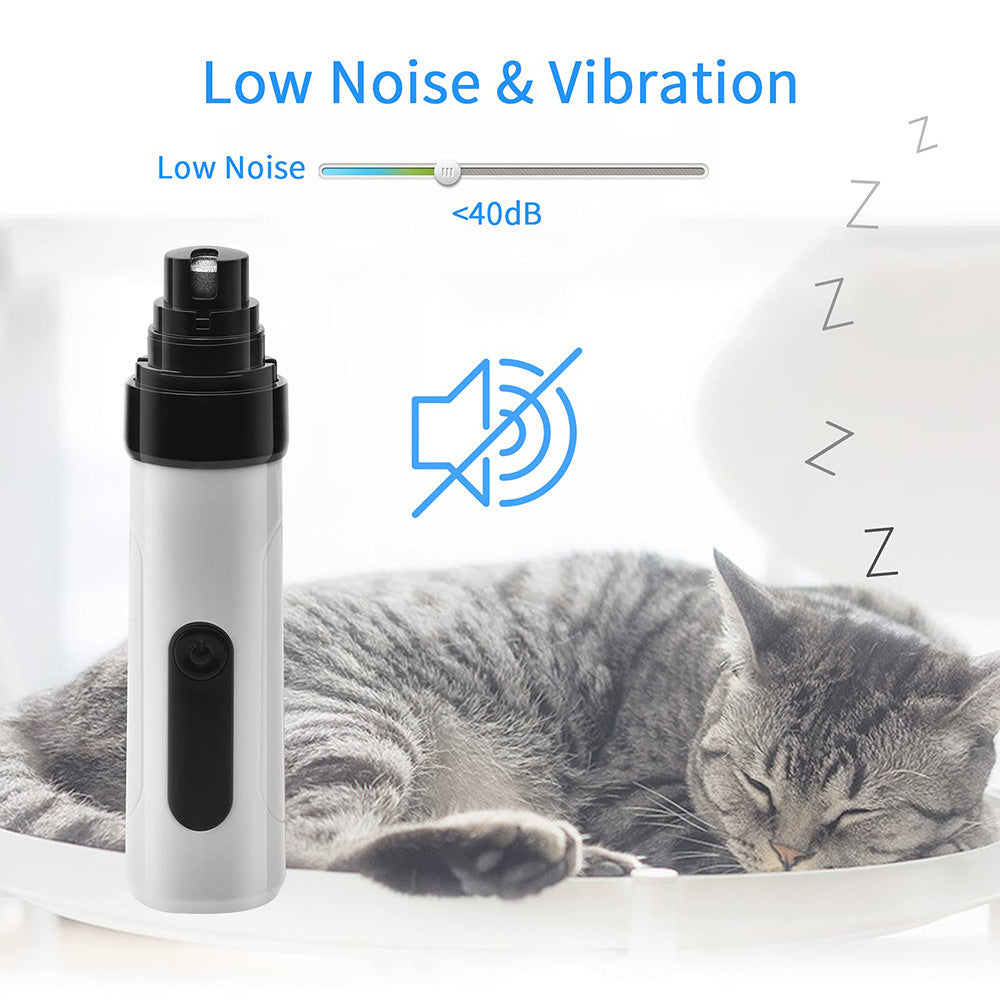 Electric Rechargeable Dog and Cat Nail Grinder Trimmer