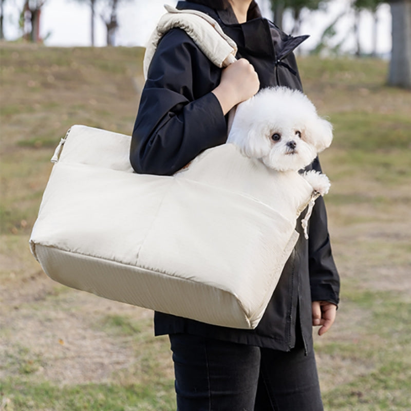 Portable Dog Car Seat Carrier with Adjustable Safety Leash for Small Pets