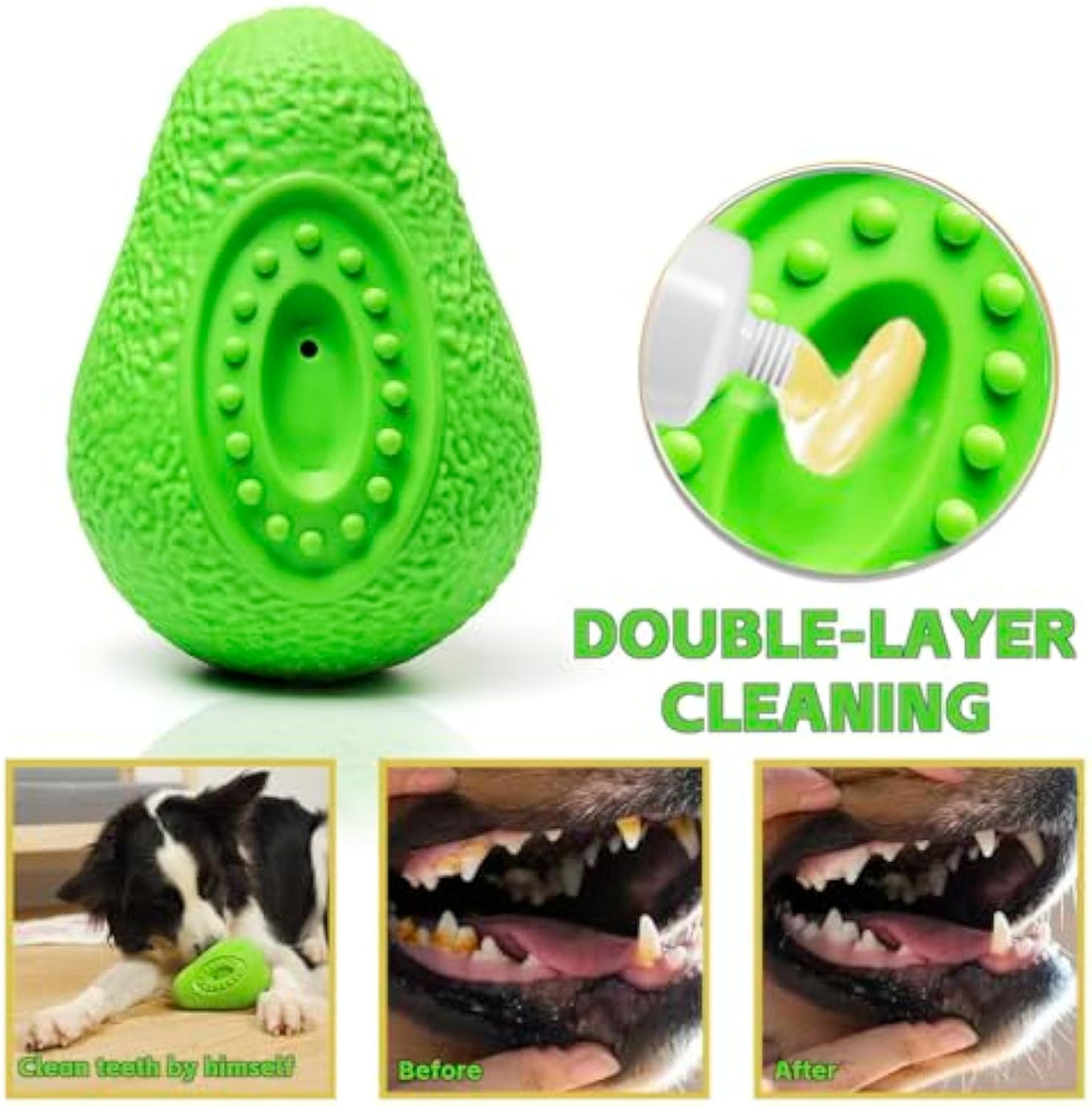 Indestructible Rubber Dog Chew Toy for All Breeds