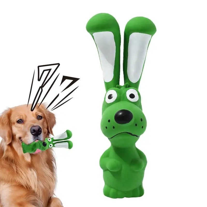 Latex Hippo Squeaky Chew Toy Soft Interactive Toy for Dogs