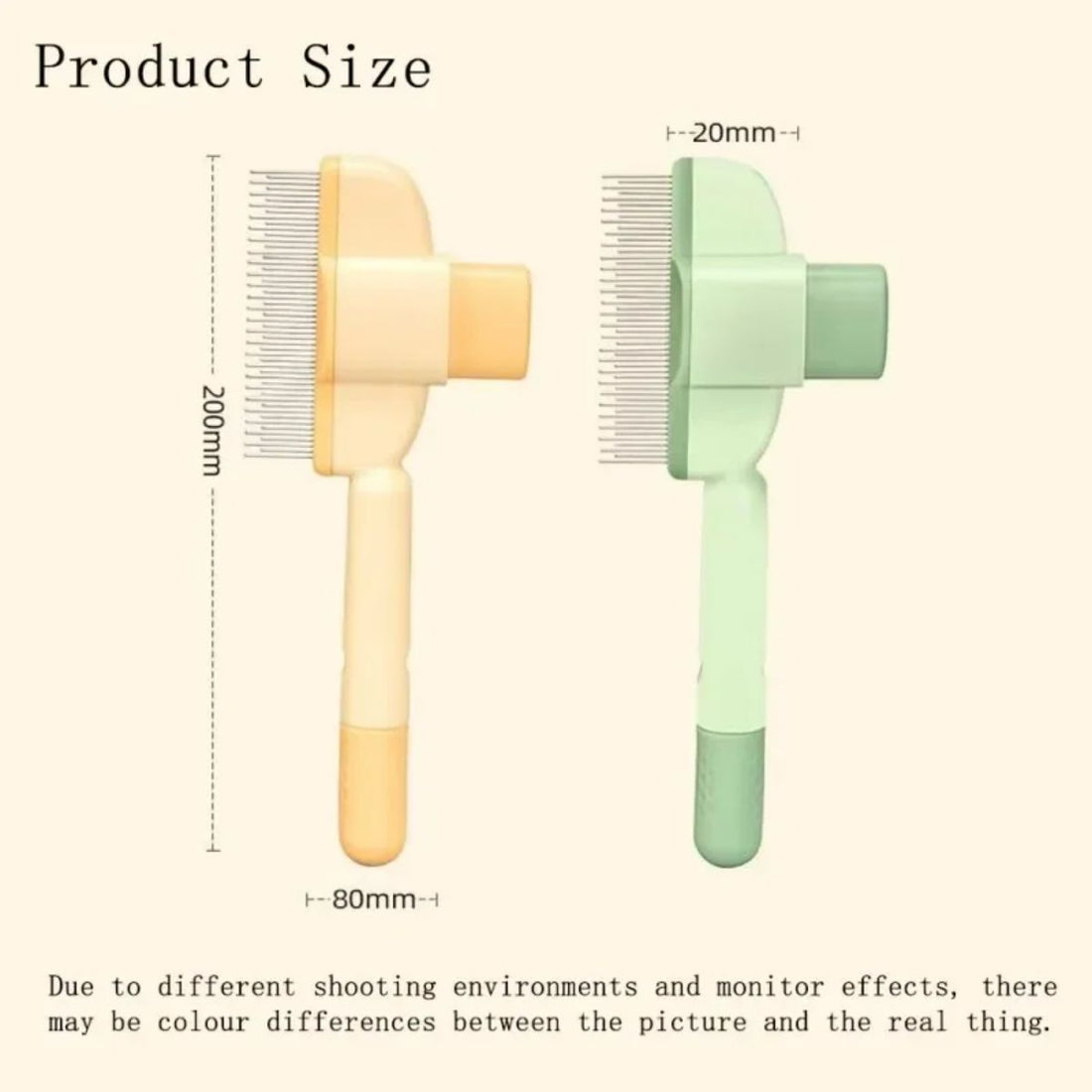 Pet Grooming Brush One-Click Hair Removal for Dogs and Cats