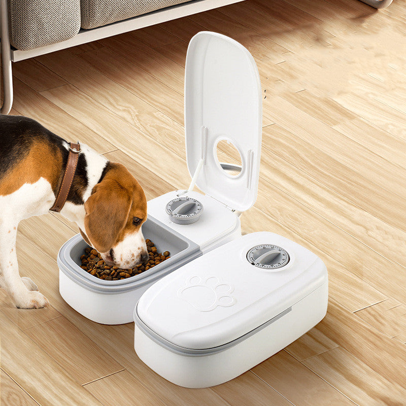 Automatic Smart Pet Feeder with Timer and Stainless Steel Bowl for Cats and Dogs